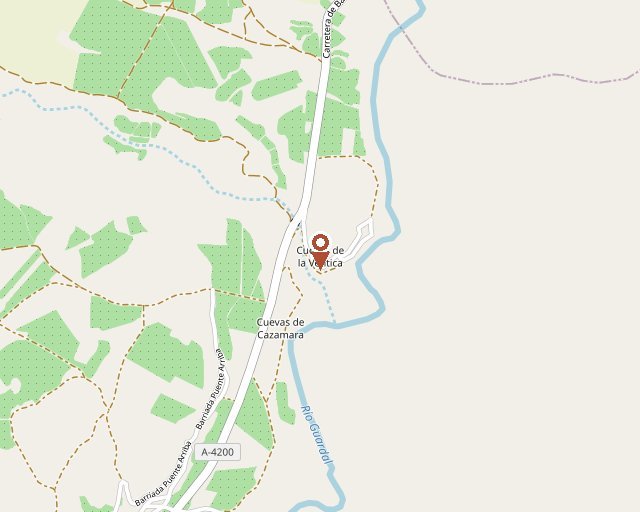 Map showing Cueva Ventica near Benamaurel