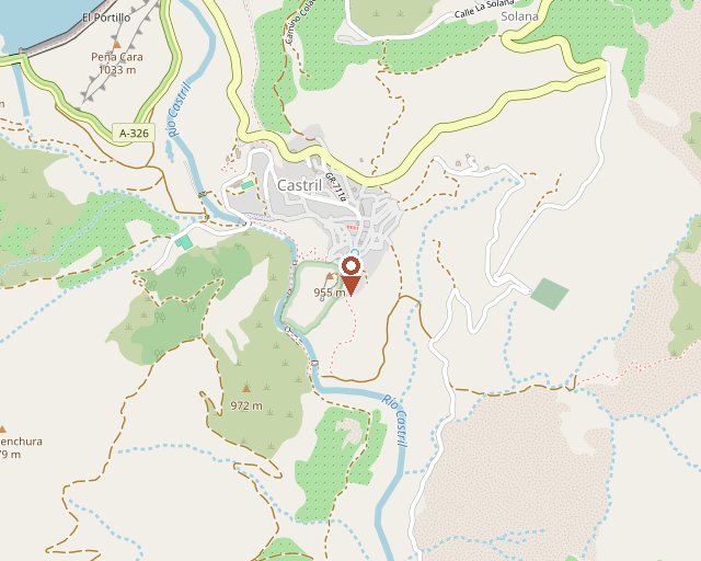 Map showing Calle Villa Baja in Castril